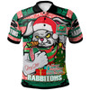 Souths Christmas Polo Shirt - Merry Christmas Super Souths With Ball And Patterns Custom Polo Shirt