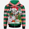 Souths Christmas Hoodie - Merry Christmas Super Souths With Ball And Patterns Custom Hoodie