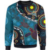 Indigenous All Stars Sweatshirt - Custom Dreamtime Turtle With and Torres Strait Islanders Flag Sweatshirt