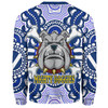 Australia City of Canterbury Bankstown Custom Sweatshirt - Indigenous Super Berries Tribal Footprints