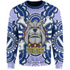 Australia City of Canterbury Bankstown Custom Sweatshirt - Indigenous Super Berries Tribal Footprints