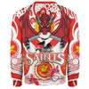 Australia Illawarra and St George Custom Sweatshirt - Saints With Aboriginal Inspired Dot Art Sweatshirt