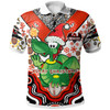 Illawarra and St George Christmas Polo Shirt - Custom Christmas Green Illawarra and St George Indigenous Polo Shirt