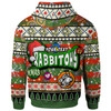 South Sydney Rabbitohs Hoodie - Custom Xmas South Sydney Rabbitohs Balls, Snowflake With Aboriginal Inspired Patterns Hoodie