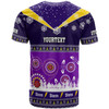 Melbourne Storm Christmas T-Shirt - Custom Melbourne Storm Ugly Christmas And Aboriginal Inspired Patterns T-Shirt