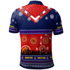 Sydney Roosters Christmas Polo Shirt - Custom Sydney Roosters Ugly Christmas And Aboriginal Inspired Patterns Polo Shirt