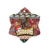 Maroons Rugby Christmas Ceramic Ornament - Xmas Maroons Christmas Balls, Snowflake With Aboriginal Inspired Patterns