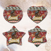 Maroons Rugby Christmas Ceramic Ornament - Xmas Maroons Christmas Balls, Snowflake With Aboriginal Inspired Patterns