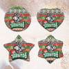 South Sydney Rabbitohs Ceramic Ornament - Xmas South Sydney Rabbitohs Balls, Snowflake With Aboriginal Inspired Patterns