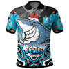 Cronulla Christmas Polo Shirt - Custom Christmas Super Cronulla Indigenous Polo Shirt