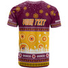 Brisbane Broncos Christmas T-Shirt - Custom Brisbane Broncos Ugly Christmas And Aboriginal Inspired Patterns T-Shirt