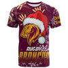 Brisbane Broncos T-shirt - Custom Christmas Santa Hat Horse Ball T-shirt