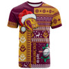 Brisbane Broncos T-shirt - Custom Christmas Snowflakes Brisbane Broncos Mascot T-shirt