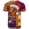 Brisbane Broncos T-shirt - Custom Christmas Snowflakes Brisbane Broncos Mascot T-shirt