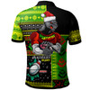 Penrith Panthers Polo Shirt - Custom Christmas Snowflakes Penrith Panthers Mascot Polo Shirt