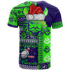 Canberra Raiders T-shirt - Custom Christmas Snowflakes New Zealand Warriors Mascot T-shirt
