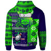 Canberra Raiders Hoodie - Custom Christmas Snowflakes New Zealand Warriors Mascot Hoodie