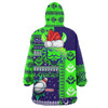 Canberra Raiders Snug Hoodie - Custom Christmas Snowflakes New Zealand Warriors Mascot Oodie