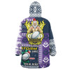 Melbourne Storm Snug Hoodie - Custom Christmas Snowflakes Melbourne Storm Mascot Oodie Blanket
