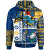 Parramatta Eels Hoodie - Custom Christmas Snowflakes Parramatta Eels Mascot Hoodie