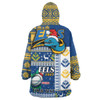 Parramatta Eels Snug Hoodie - Custom Christmas Snowflakes Parramatta Eels Mascot Oodie Blanket