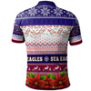 Australia Sea Eagles Chrstmas Polo Shirt - Custom Australia Sea Eagles Ugly Christmas Knitted Polo Shirt
