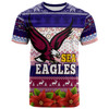 Australia Sea Eagles Chrstmas T-shirt - Custom Australia Sea Eagles Ugly Christmas Knitted T-shirt