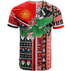 Illawarra and St George Christmas T-shirt - Custom Illawarra and St George Xmas Green drakeWith Snowflakes And Ball T-shirt