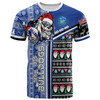Canterbury-Bankstown Bulldogs Christmas T-shirt - Custom Scratch Canterbury-Bankstown Christmas With Snowflakes And Ball T-shirt