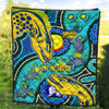 Parramatta Eels Custom Quilt - Parramatta Eels Now Or Never Indigenous Culture Flag Dot Art Painting