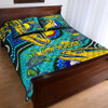 Parramatta Eels Custom Quilt Bed Set - Parramatta Eels Now Or Never Indigenous Culture Flag Dot Art Painting