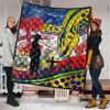 Parramatta Eels Anzac Day Quilt - Custom Remembrance Lest We Forget Parramatta Eels With Anzac Poppy Watercolour Style