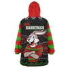 South Sydney Rabbitohs Snug Hoodie - South Sydney Rabbitohs Ugly Christmas Knitted Oodie Blanket