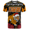 Wests Tigers Christmas T-shirt - Custom Wests Tigers Merry Christmas Aboriginal Inspired T-shirt