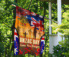 Australia Anzac Day Flag - World War II Commemoration 1939 -1945 Anzac Poppy Flag