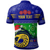 Parramatta Eels Christmas Polo Shirt - Custom Parramatta Eels Ugly Christmas And Aboriginal Inspired Patterns Polo Shirt
