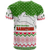 South Sydney Rabbitohs T-Shirt - Custom Merry Christmas South Sydney Rabbitohs Aboriginal Inspired Culture T-Shirt