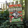 South Sydney Rabbitohs Flag - Xmas South Sydney Rabbitohs Balls, Snowflake With Aboriginal Inspired Patterns Flag