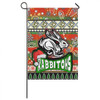 South Sydney Rabbitohs Flag - Xmas South Sydney Rabbitohs Balls, Snowflake With Aboriginal Inspired Patterns Flag