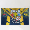 Parramatta Eels Flag - Go Parra Parramatta Eels Aboriginal Inspired Patterns Flag