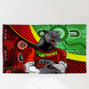 Penrith Panthers Flag - Penrith Panthers Keep Fighting Aboriginal Inspired Patterns Flag