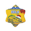 Parramatta Eels Christmas Ornaments - Custom Parramatta Eels Aboriginal Inspired and Poinsettia Xmas Ornaments