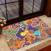 Australia Aboriginal Inspired Door Mat - Australia Aboriginal Inspired Map Dot Painting Art Door Mat