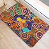 Australia Aboriginal Inspired Door Mat - Australia Aboriginal Inspired Map Dot Painting Art Door Mat
