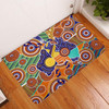 Australia Aboriginal Inspired Door Mat - Australia Aboriginal Inspired Map Dot Painting Art Door Mat
