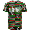 South Sydney Rabbitohs T-Shirt - South Sydney Rabbitohs Merry Christmas Random Square Pattern T-Shirt