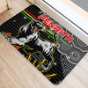 Penrith Panthers Anzac Door Mat - Anzac Day Penrith Panthers Indigenous with Poppies Flower Door Mat