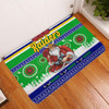 Canberra Raiders Christmas Door Mat - Canberra Raiders Aboriginal Inspired and Ugly Style Door Mat