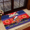 Sydney Roosters Christmas Door Mat - Sydney Roosters Aboriginal and Ugly Style Xmas Door Mat