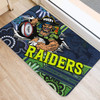 Canberra Raiders Door Mat - Canberra Raiders Ball Aboriginal Inspired Sport Style Door Mat